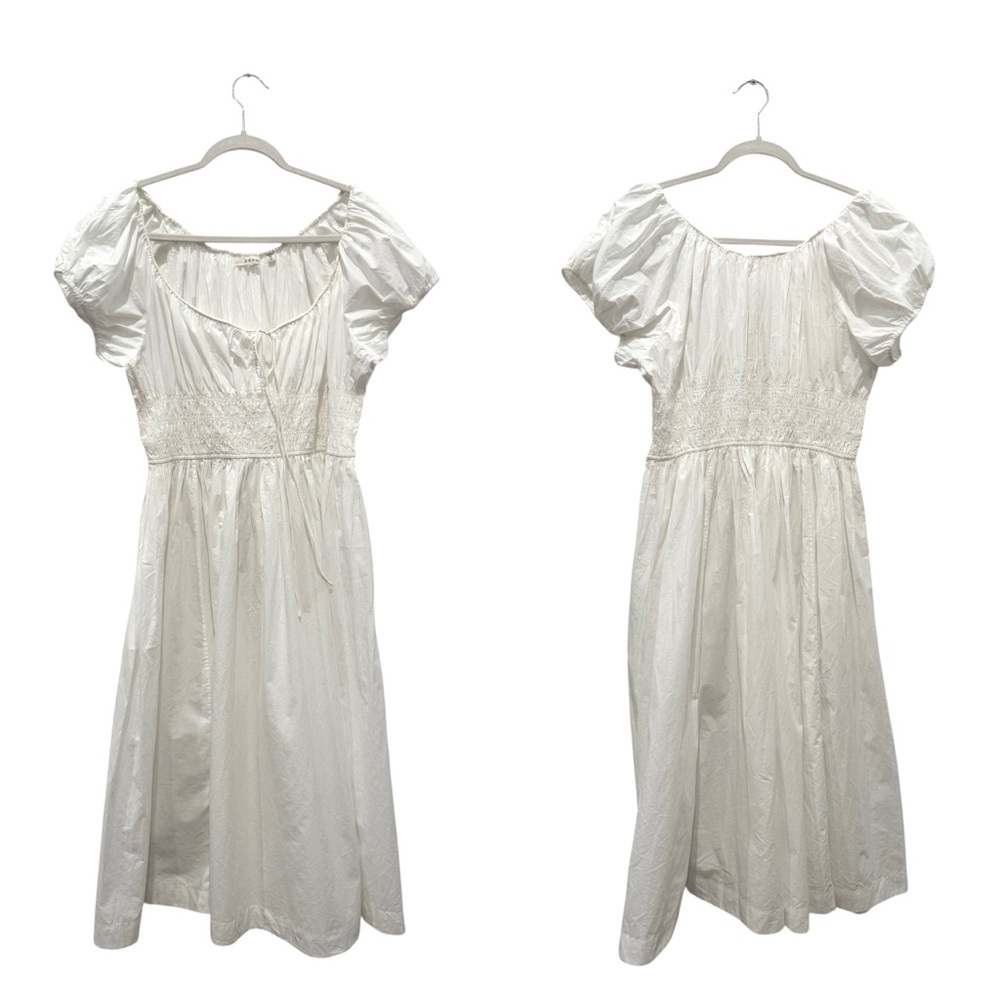 DÔEN Quinn organic cotton-poplin midi dress in 'Salt' - Picture 13 of 17